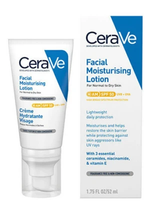 CeraVe Denný hydratačný krém SPF 50 (Facial Moisturising Lotion) 52 ml